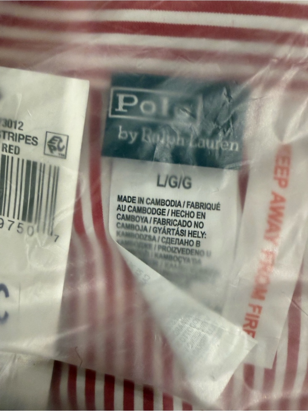 Ralph Lauren Red & White Striped Pajama Set - Picture 10 of 13